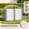 53 Gallon Outdoor Storage Deck Box Waterproof PP Resin Patio Storage Chest Bench Cushion Toy Box for Garden Balcony Poolside Organizer Container